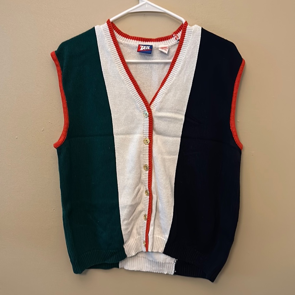 90s Knit multicolored vest